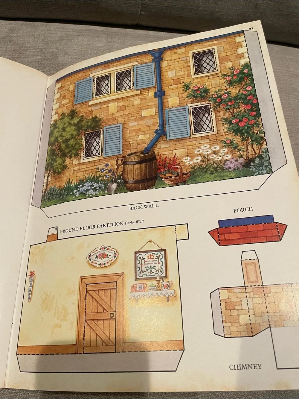 Little Grey Rabbit's House Model Kit. Devised and painted by Faith Jaques. 1982